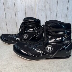 Ringside Boxing Shoes Black Patent High-Top Trainers Men's US 11